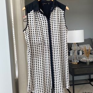 Womens Dex 1963 checkered black and cream dress